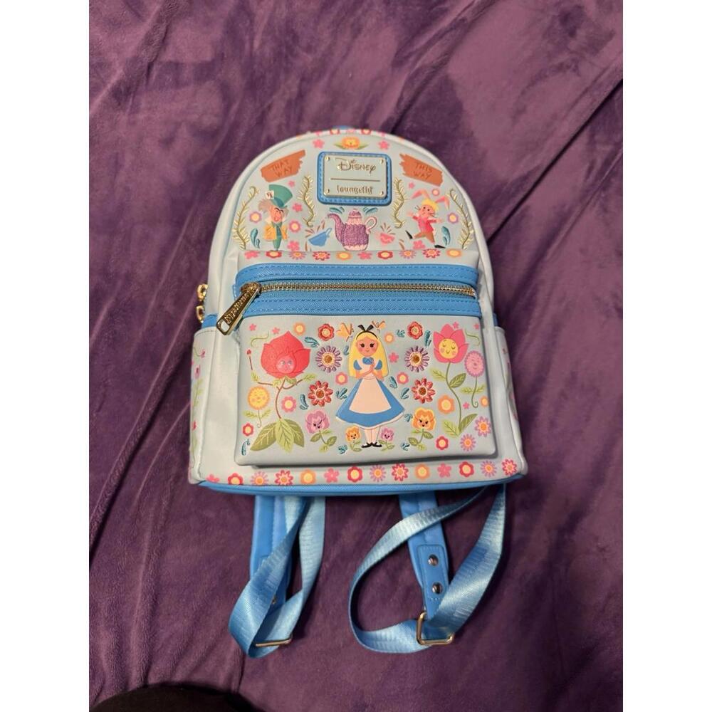 Loungefly Disney Alice in Wonderland Floral Folk Art Mini Backpack (Flaws)